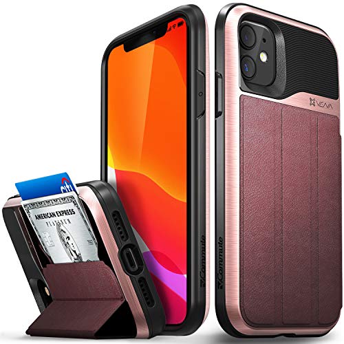 Vena Iphone 11 Custodia A Portafoglio (6.1 Pollice), Vcommute, Protezione Anticaduta Di Grado Militare, Flip Pelle Coprire Slot Per Schede Titolare, D