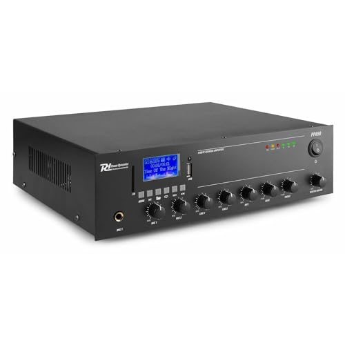 100V Versterker - Power Dynamics Ppa50 - 100V Versterker 50W Met Bluetooth En Mp3 Speler - Ideaal Voor Kleine Geluids- En Omroepinstallaties