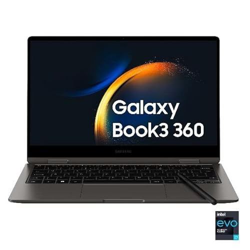 Notebook Galaxy Book 3 360 Np734Qfg-Ka1It – 13.3″ Touch Fhd, I7-1360P, Ram 16Gb Lpddr4, Iris Xe, Ssd 512Gb, Windows 11 Pro