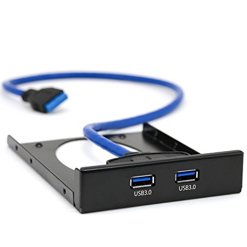 Csl - Pannello Frontale Usb 3.2 Super Speed Hub Per Drive Da 3,5 Inch Con Cavetto Per Scheda Madre A 19 Pin Lungo 50 Cm - 8 Viti Incluse – Lettore Sch
