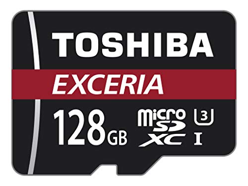 Toshiba Scheda Di Memoria Microsdxc 128Gb - Exceria - 90Mb/S - Classe 10 - Uhs-I - U3 + Adattatore, Nero, Thn-M302R1280Ea
