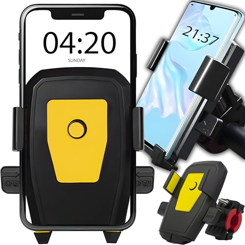 Retoo Supporto Per Cellulare Da Bicicletta, Universale, Per Smartphone Da 3,5 – 6,5 Pollici, Girevole A 360°, Supporto Per Cellulare, Manubrio Moto, B