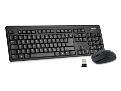 Hamlet Wireless Desktop Kit Mouse, Tastiera Italiana Wireless 2.4 Ghz Con Nano Ricevitore