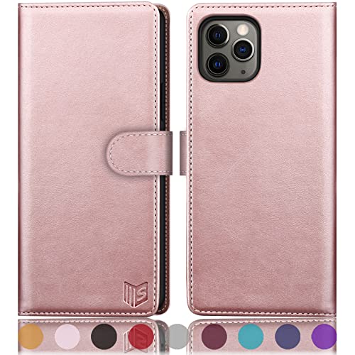 Suanpot Cover Per Iphone 11 Pro 5,8 Polliciblocco Rfid Portafoglio Slot Cartesupporto Cellulare Magnetica Custodia Pelle Sintetica Cover Per Apple 11