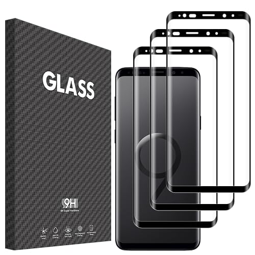 Vsjnk Pellicola Protettiva Compatibile Con Samsung Galaxy S9 Plus Vetro Temperato,3 Pezzi Protezione Schermo Anti Impronta Anti Graffio Durezza 9H Ant