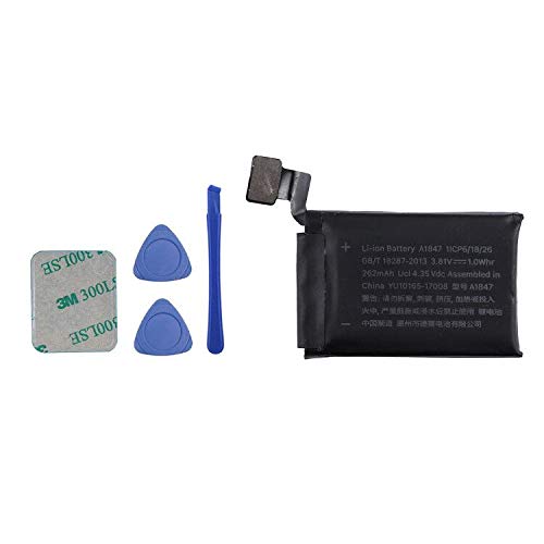 Vvsialeek A1847 - Batteria Compatibile Per Watch Series 3 38 Mm Gps + Lte Cellular Versione A1847 Con Kit Di Attrezzi