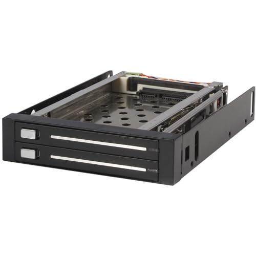 Startech.Com Backplane Per Rack Mobile Sata Hot Swap 2,5 '' A 2 Unità, Contenitore Per Rack Sata A 2 Unità Per Hdd 3.5 (Hsb220Sat25B)