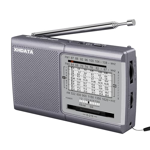 Xhdata D219 Radio Portatile Fm Am Sw Radio Vintage Da Casa Escursioni In Campeggio Radio Casa Grigio