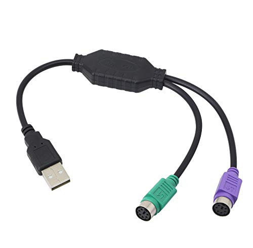 Honglei Ps/2 A Usb Cavo Usb A Ps/2 Spina Attiva Usb A Doppio Ps/2 Adattatore Tastiera Mouse Convertitore Adattatore Per Tastiera Ps2 -Nero