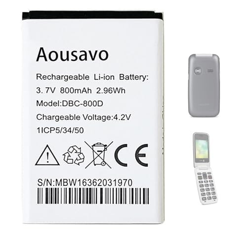 Aousavo Dbc-800D Dbp-800 Batteria Di Ricambio Compatibile Con Doro 5030,Doro 6520,Doro 6050,Doro 6526,Doro 6030,Doro 6620,Doro 5516,Doro 6530,Doro 135