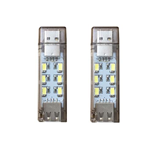 Yih Vane Luci Notturne A Led Usb Da 2 Pezzi Con Illuminazione A Doppia Faccia Per L'Apprendimento Del Lavoro In Campeggio