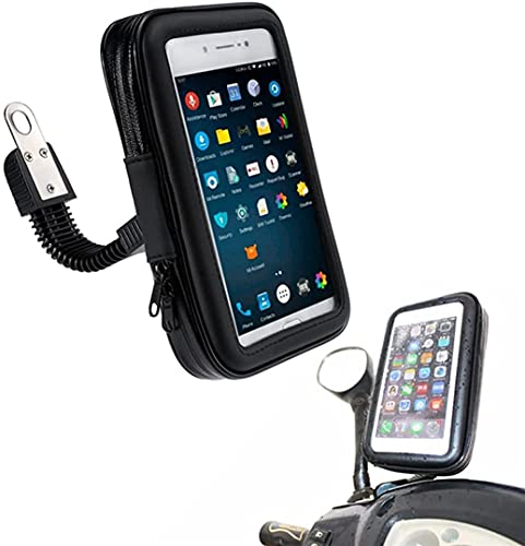 Carall Borsa Porta Celluare Per Moto E Bici, Impermeabile Universale Con Touchscreen, Copertura Antipioggia, Per Smartphone Fino A 5,5''