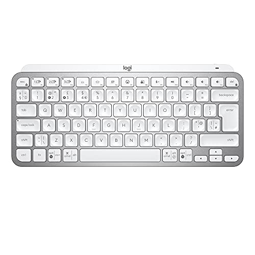 Logitech Mx Keys Mini Tastiera Wireless Illuminata Minimalista, Compatta, Bluetooth, Retroilluminata, Usb-C, Compatibile Con Apple Macos, Ios, Windows