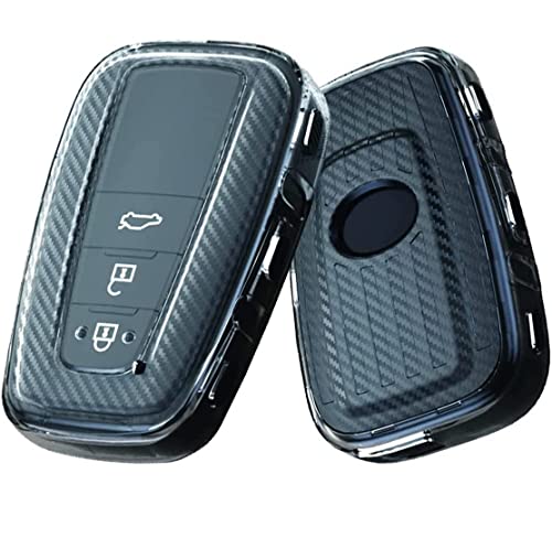 Gleamydot Cover Chiavi Telecomando Auto Compatibile Con Guscio Chiave Smart Toyota Aygo Rav4 Yaris 2020 Chr Accessori (Nero)