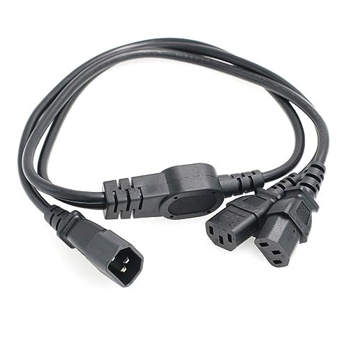 Hangton Ups Pdu Computer Pc Monitor Cavo Di Alimentazione Splitter Iec320 C14 A 2 X C13 10A 250V Cavo Di Prolunga 1 Metro