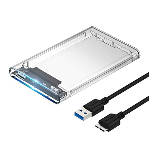 Sabrent Case Ssd/Hdd Hard Disk Esterno Da Sata 2.5 Pollici A Usb 3.2, Custodia Per Disco Rigido Esterno, Adattatore Per Disco Rigido Da 7Mm/9,5 Mm, [S