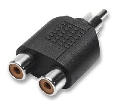 Sdoppiatore 1 Spina Rca Maschio + 2 Prese Rca Femmina