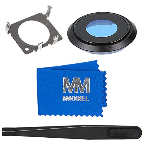 Mmobiel Lente Vetro Fotocamera Postiore Di Ricambio Compatible Con Iphone Se 2022 / Se 2020/8 Series - Con Adesivo Incl. Pinzette E Stoffa - Nero