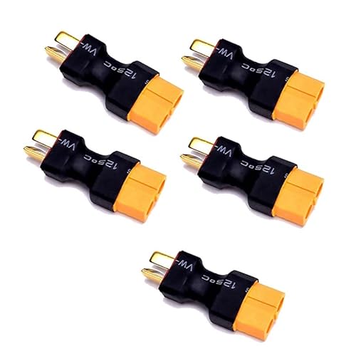 Boladge 5-Pack Adattatore Da Connettore Maschio Spina T Deans A Connettore Femmina Spina Xt60 Per Rc Auto Piano Batteria Lipo Esc