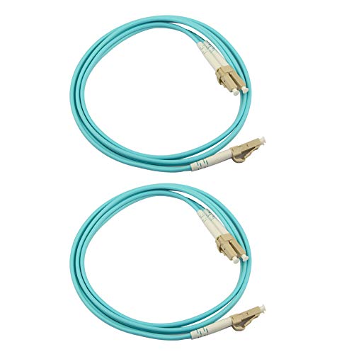 Jopto 2Pcs Lc A Lc Om3 Fibra Patch Cable Multimode (Lszh) 50/125 10G Duplex 1M/100Cm Cavo Fibra Ottica Lc/Upc A Lc/Upc Om3 Multimode Duplex 50/125Um L