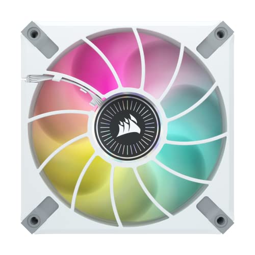 Corsair Icue Ml120 Rgb Elite, 120 Mm Ventola Pwm A Rgb (Tecnologia Corsair Airguide, Cuscinetto A Levitazione Magnetica, Velocità Da 2.000 Rpm, Bassa