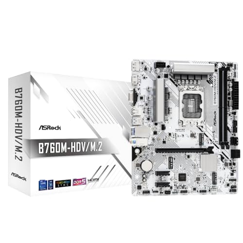Asrock B760M Hdv/M.2 1700 Matx Hdmi/Dp/Vga Ddr4 Retail (90-Mxbl40-A0Uayz)