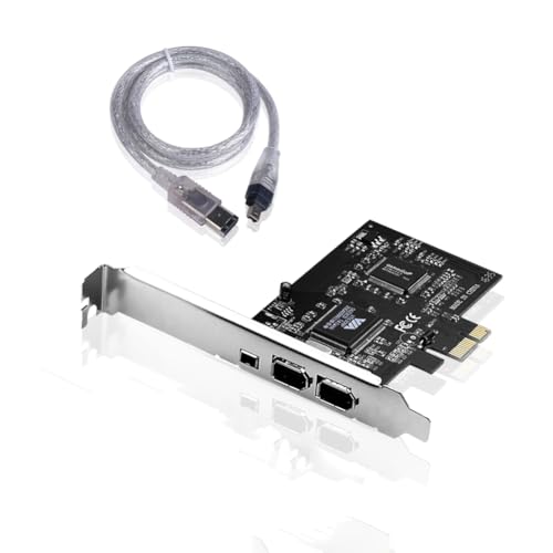 Sienoc Pcie Con 6Pins Pci-E Firewire 400 Ieee 1394 Carta Per Windows 2000, Xp/2003 32/64-Bit, Vista 32/64-Bit/Windows 7/8