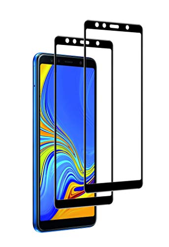 Weofun 3D Vetro Temperato Per Samsung Galaxy A7 2018 [2 Pezzi], Pellicola Protettiva Per Samsung Galaxy A7 2018 [Durezza 9H,Anti-Scratch,Anti-Impronte