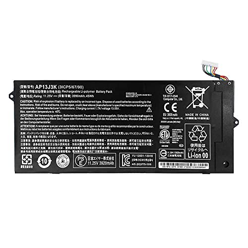 7Xinbox 11.4V 3920Mah 45Wh Ap13J3K Batteria Per Laptop Compatibile Con Acer Chromebook C720 C720P C740 Kt0030400 3Icp5/65/88