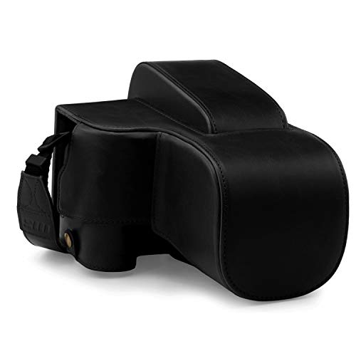 Megagear Custodia In Finta Pelle Compatibile Con Nikon Coolpix P950 Nero