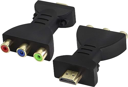 Zdycgtime 2 Adattatori Audio E Video Hdmi Rca, Segnale Digitale Splitter A 3 Vie 1080P Convertitore Di Interfaccia Adattatore Audio Da Hdmi Av A 3 Rca