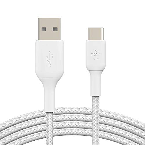 Belkin Boostcharge Cavo Usb-C Intrecciato, Cavo Da Usb-C A Usb-A, Cavo Usb Type-C Per Iphone 15, Plus, Pro, Pro Max, Samsung Galaxy S24, Pixel, Ipad P