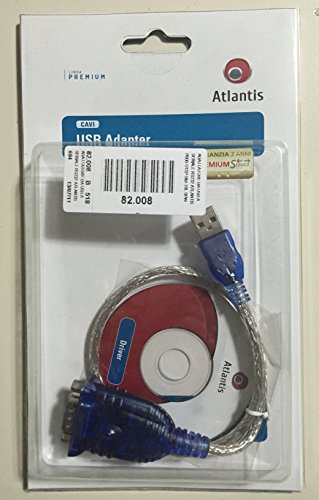 Atlantis Land P006-U1Sp-9M-Tbl Usb To Serial Adapter Cavo Di Interfaccia E Adattatore Usb 9-Pin Serial Blu, Argento, Trasparente