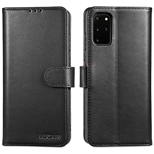 Lensun Custodia Per Samsung Galaxy S20 Plus/S20+ 5G, Cover In Vera Pelle [Rfid Blocking] Libro Con Portafoglio Custodie Cuoio Chiusura Magnetico Flip 