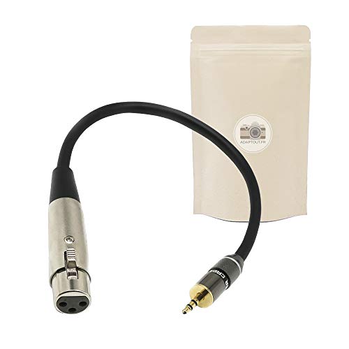 Adaptout Cavo Adattatore Minijack 3.5Mm Maschio Stereo Verso Spina Xlr Femmina Con 3 Poli - Connettore Audio In Metallo E Abs Resistente - Placcato Or