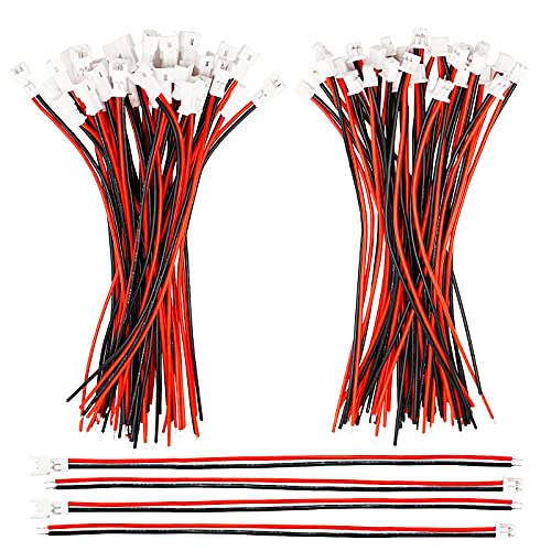 Huaziz 30 Paia 2.54 Mm Jst 2 Pin Micro Elettrico Spina Connettore Maschio E Femmina,Maschio Femmina Presa Cavo Lunghezza 200Mm(60 Pcs)