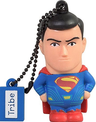 Tribe - Chiavetta Usb 16 Gb Superman Movie - Memoria Flash Drive 2.0, Personaggio Originale Dc Comics, Pennetta Usb Compatibile Con Windows, Linux E M