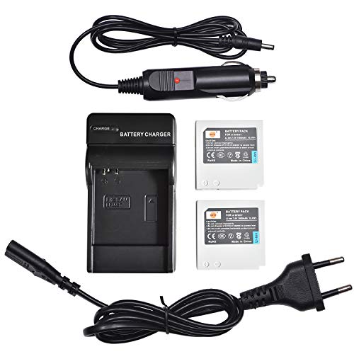 Dste 2-Pacco Ricambio Batteria + Dc50E Caricabatteria Compatibile Per Samsung Ia-Bp85St Vp-Hmx08 Vp-Hmx10C Vp-Hmx20C Vp-Mx10 Vp-Mx20 Vp-Mx25 Hmx-H100