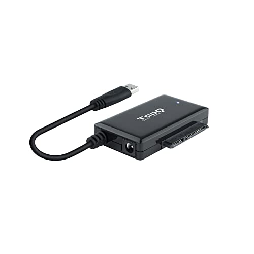 Tooq Tqhda-01A - Adattatore Da Usb 3.0 Usb-A A Sata Per Dischi Rigidi Da 2,5" E 3,5", Con Alimentazione, Nero