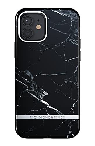 Richmond & Finch Custodia Per Telefono Progettata Per Iphone 12 Custodie, Iphone 12 Pro Custodie, 6.1 Pollici, Marmo Nero Custodia A Prova Di Caduta,
