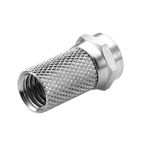Elcart Confezione 10 Pz Connettore Sat F Spina F Sat 3,00 Mm, Per Cavo 3,6 Mm Con Anello Impermeabile
