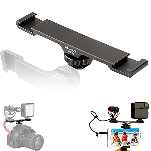 Ulanzi Pt-2 Ulanzi Pt-2 Dual Cold Shoe Mount Extension Bar Metallo - Doppia Staffa Per Fotocamera Dslr E Smartphone, Per Accessori Per Microfono Legge