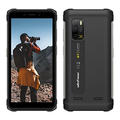 Rugged Smartphone Ulefone Armor X10 Pro, Fotocamera Subacquea 20Mp, Helio P22 4Gb+64Gb, Cellulare Robusto Impermeabile Ip68 5,45’’ Android 11, Dual Si