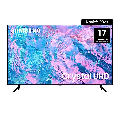 Samsung Crystal Uhd Ue50Cu7170Uxzt, Smart Tv 50" Serie Cu7000, Crystal Uhd 4K, Black , 2023, Dvb-T2