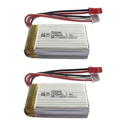 Yunique Green-Clean-Power - Batteria Lipo Ricaricabile 2 Pezzi 7.4V 700Mah Per Rc Drone Mjx X600 | Adatte Per Droni Mjx X600, Batterie 700Mah 7.4V | D