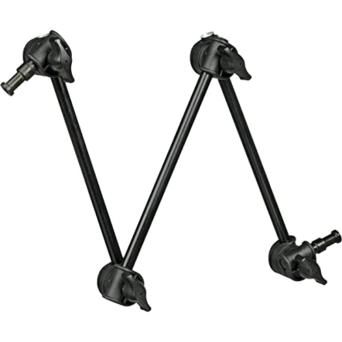 Manfrotto 196Ab-3 Braccetto Serie Articulated Con 3 Sezioni E Supporto Per Luce, Attacco 16Mm E 1/4" Femmina, In Alluminio, Nero