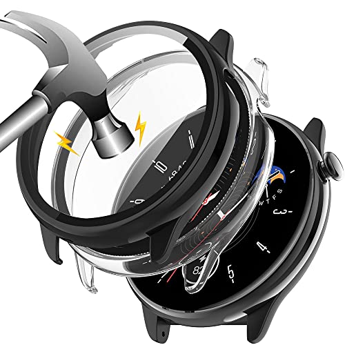 Akancy [2 Stück Custodia Rigida Compatibile Con Amazfit Gtr Mini Con Pellicola Protettiva, 9H Durezza Hart Pc Case Sottile In Vetro Temperato Per Smar