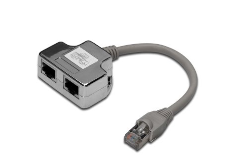Digitus 02325 Adattatore Con Cavetto, 1 Maschio Da 8 Poli - 2 X 8 Poli Femmina (At-Ag Cx2), 15 Cm