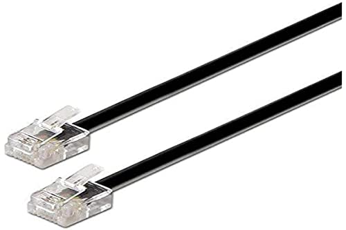 Aisens Cable De Telã‰Fono A143-0319 6P4C Conectores Rj11 Macho-Macho Negro 2 Metros
