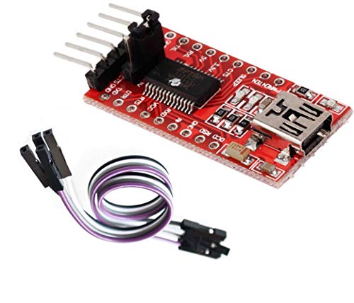 Tecnoiot Ftdi Ft232Rl Usb To Ttl Serial Converter Adapter Module 5V And 3.3V + Cable |Ftdi Ft232Rl Modulo Adattatore Convertitore Seriale Usb A Ttl 5V